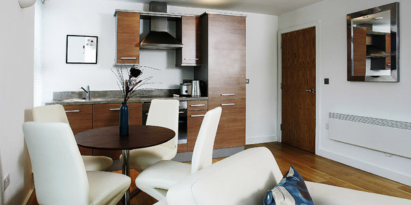 Kitchen in a Leeds serviced apartment